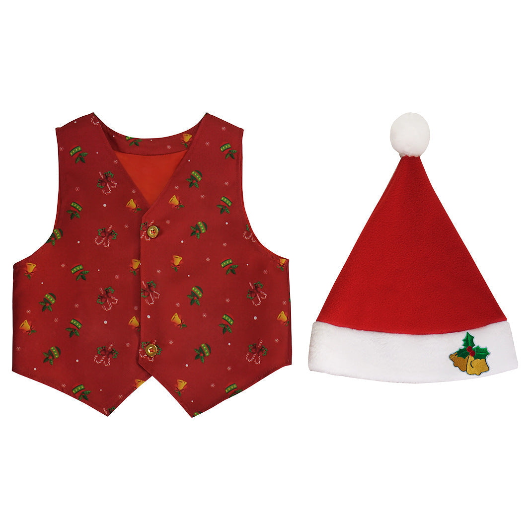 Children's Christmas Elf Costume For Stage Performance