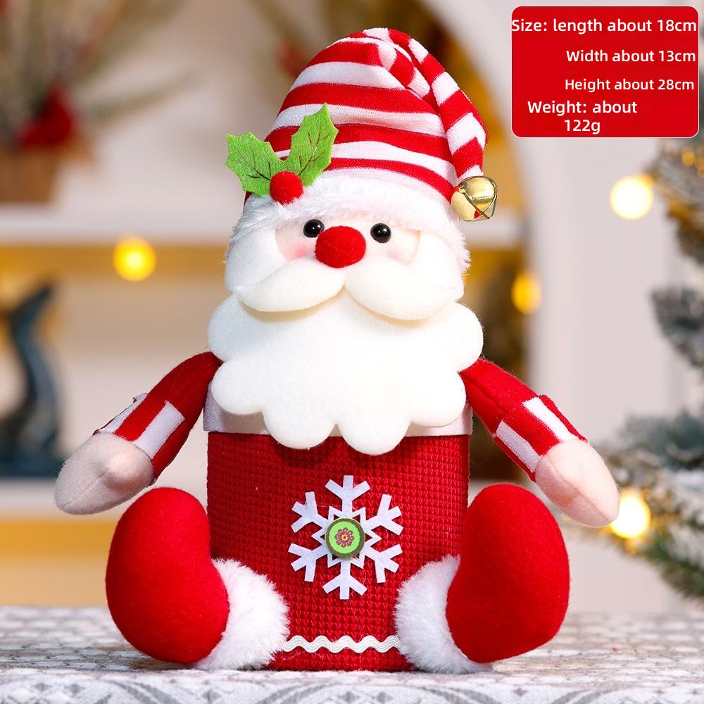 Christmas Apple Candy Gift Box With Santa Snowman Reindeer