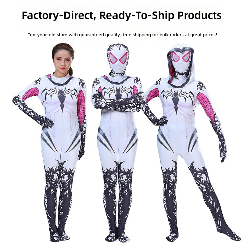 Spider-Gwen Cosplay Suit For Kids And Adults