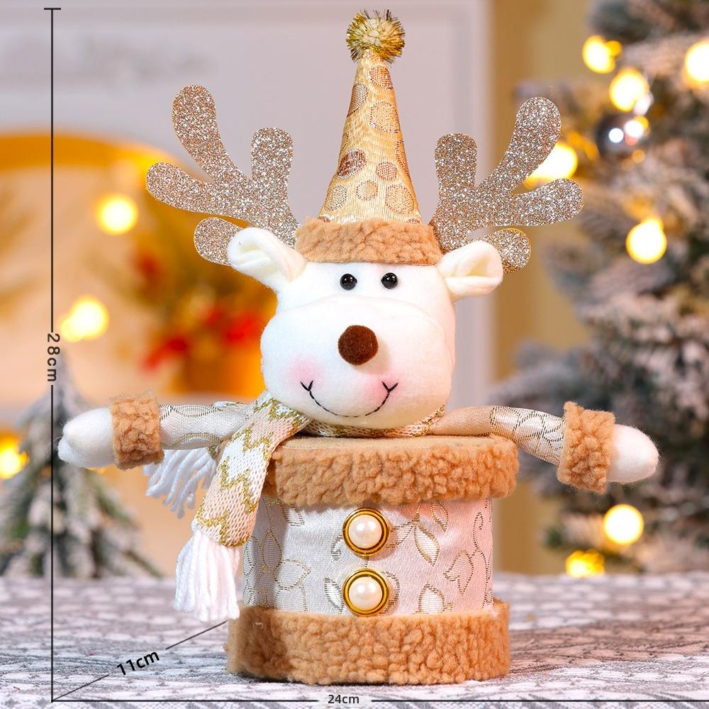 Christmas Apple Candy Gift Box With Santa Snowman Reindeer