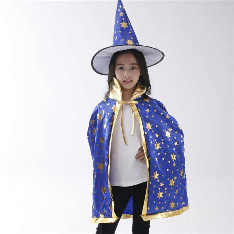 Halloween Witch Cloak Costume For Kids Cosplay Party