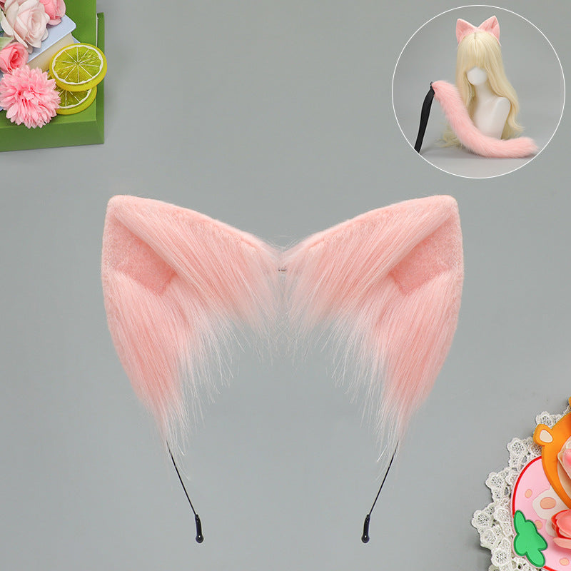 Halloween Cat Ears Tail Set Cosplay Props Handmade