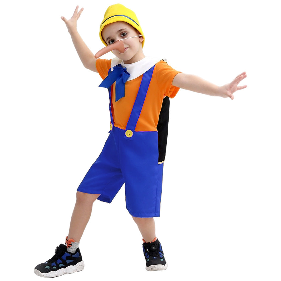 Pinocchio Cosplay Costume For Children Halloween Performance