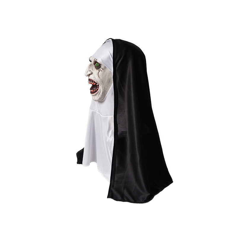 Halloween Scary Nun Mask Latex Headgear