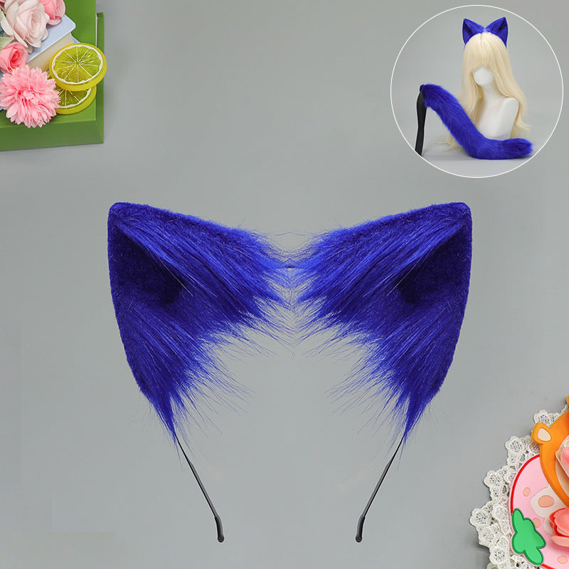 Halloween Cat Ears Tail Set Cosplay Props Handmade