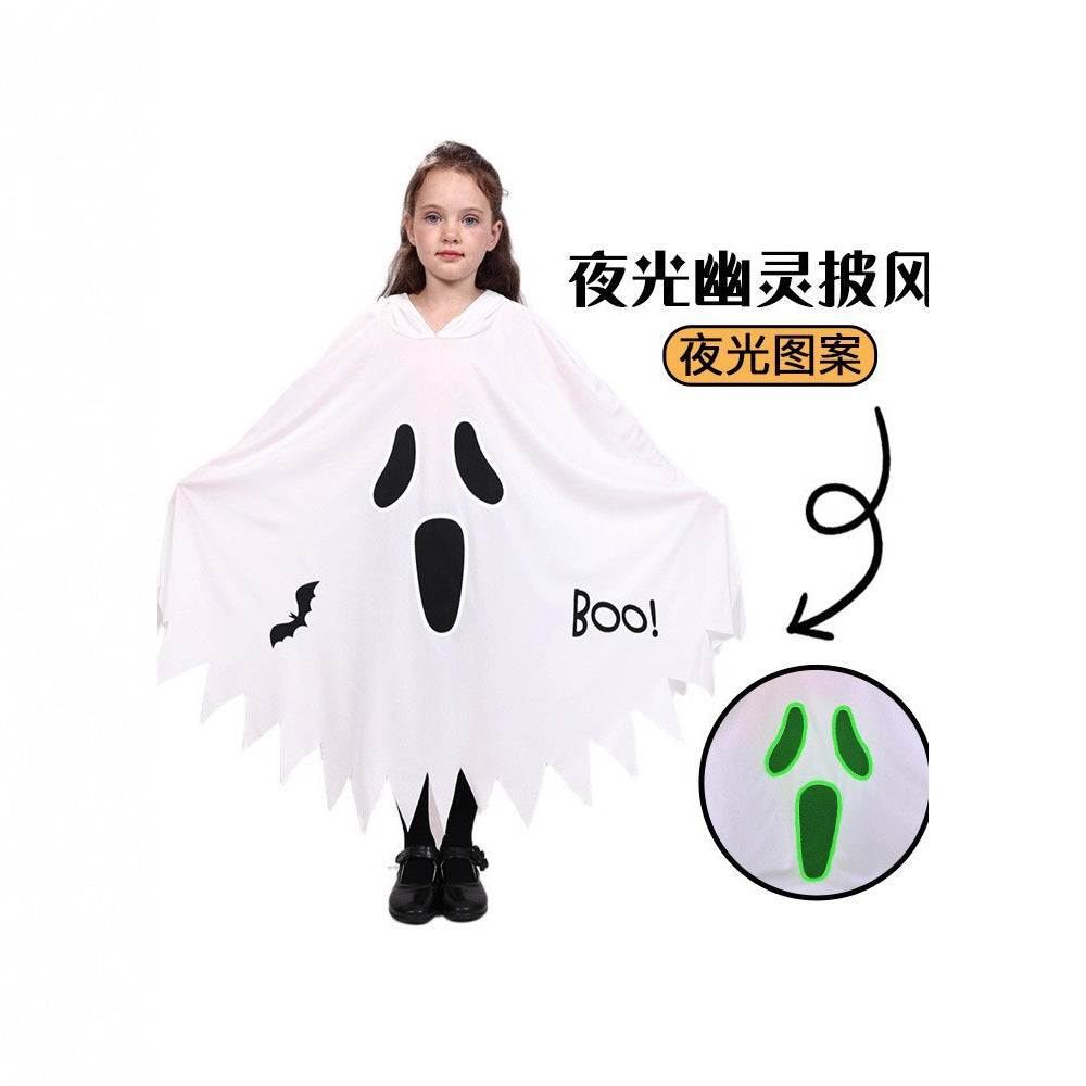 Glow-In-The-Dark Ghost Costume For Kids Halloween Party