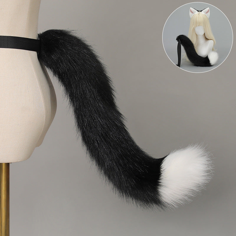 Halloween Cat Ears Tail Set Cosplay Props Handmade