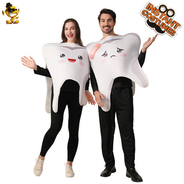Halloween Adult Couple Teeth Costume Funny Food Role Play