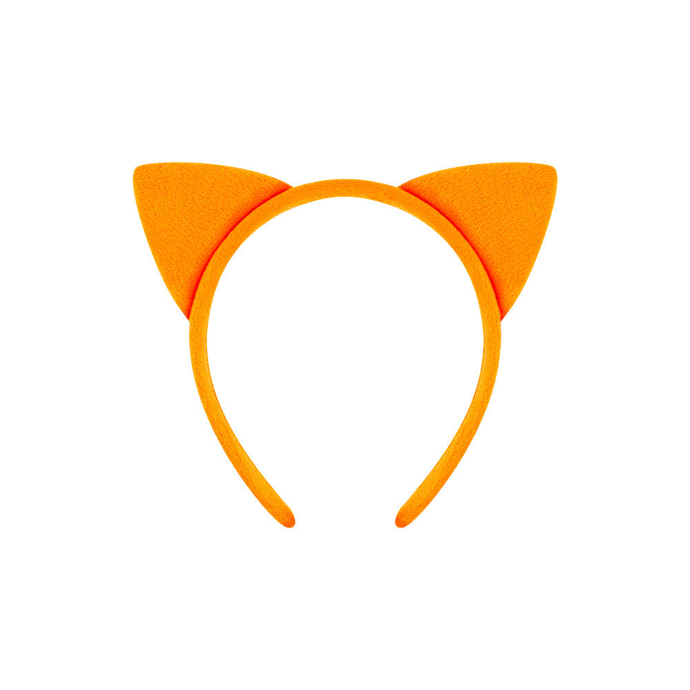 Kids Cosplay Cat Ears Headband Orange Role Play Accessory