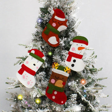 Candy Bag Snowman Deer Christmas Tree