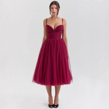 Backless Sleeveless Dress For Christmas Party