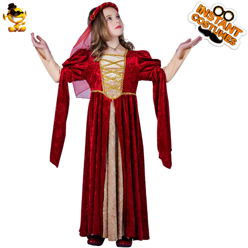 Medieval Renaissance Princess Dress For Halloween Cosplay
