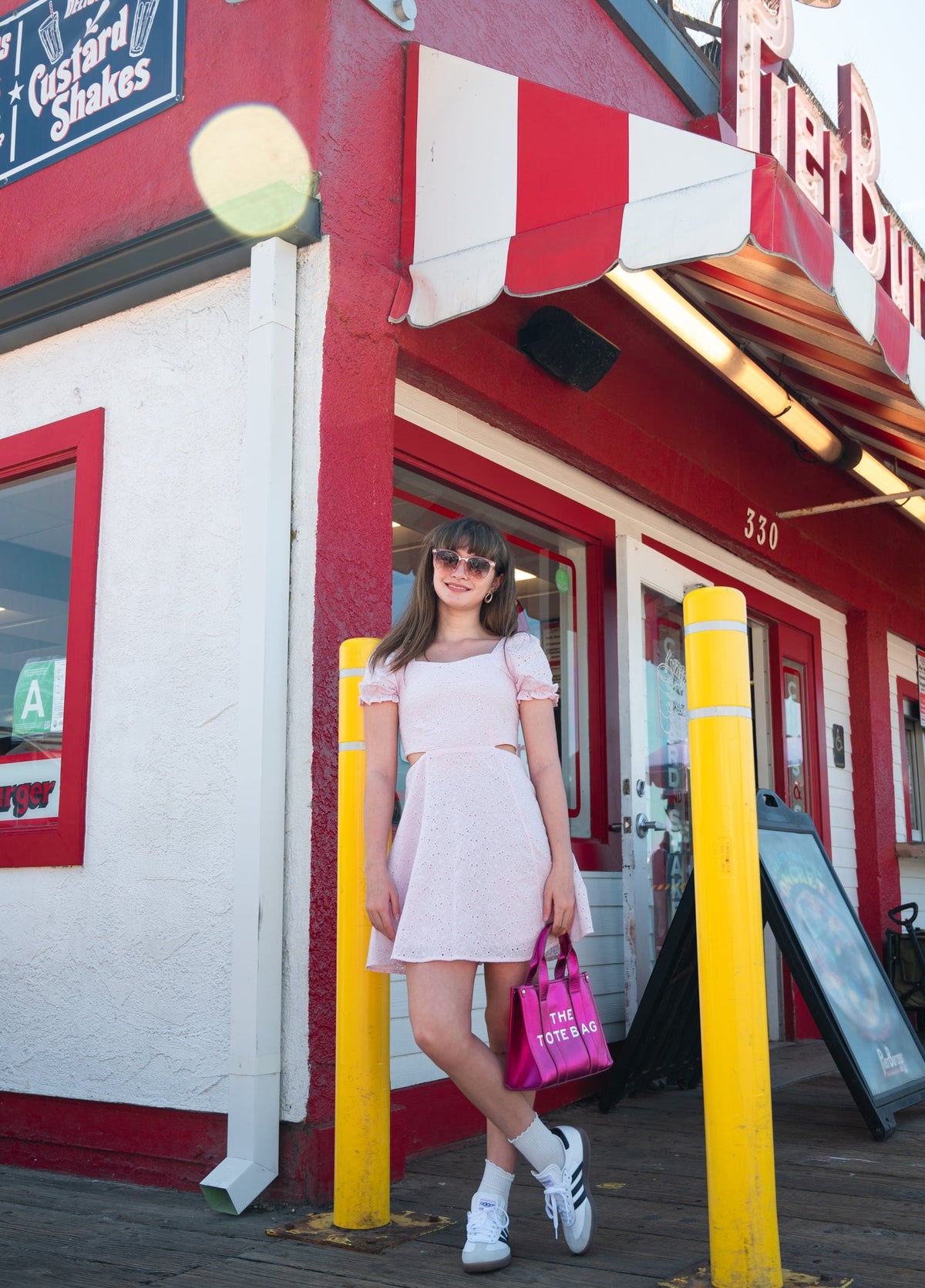 CATHERINE Puff Sleeves Side Cut Out Dress