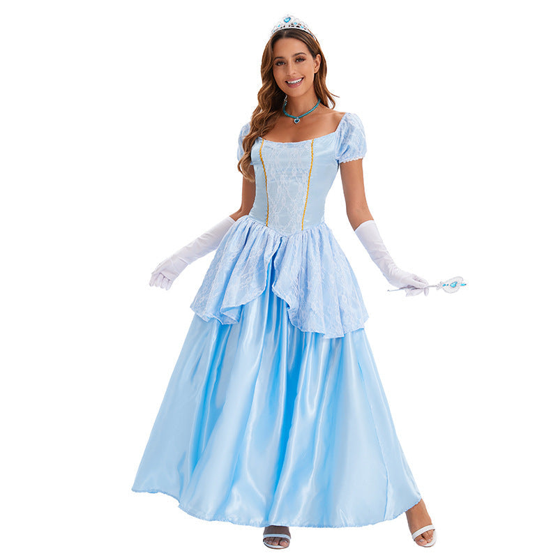 Blue Halloween Princess Dress Cosplay Costume
