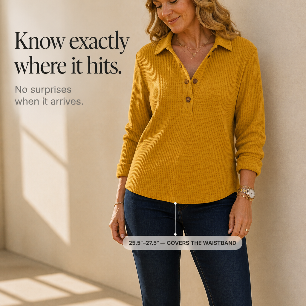 Knit Button Henley Top