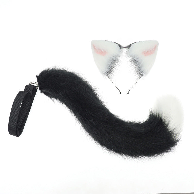 Halloween Cat Ears Tail Set Cosplay Props Handmade