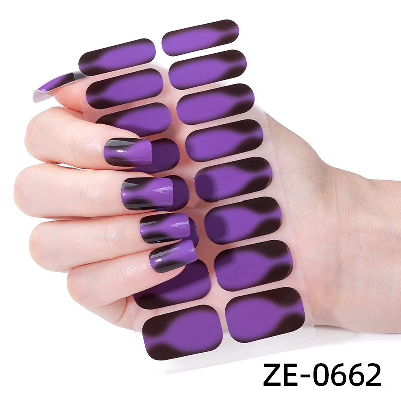 16 Finger Christmas Nail Stickers 3D Gold Foil Nail Art