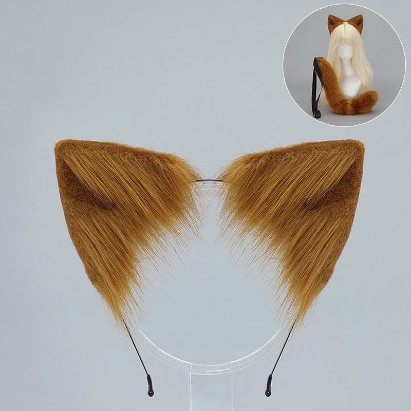 Halloween Cat Ears Tail Set Cosplay Props Handmade