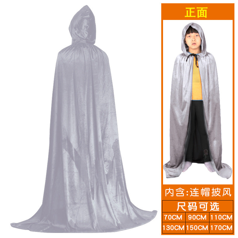 Wholesale Velvet Halloween Cloak For Kids Adults Vampire Reaper Costume