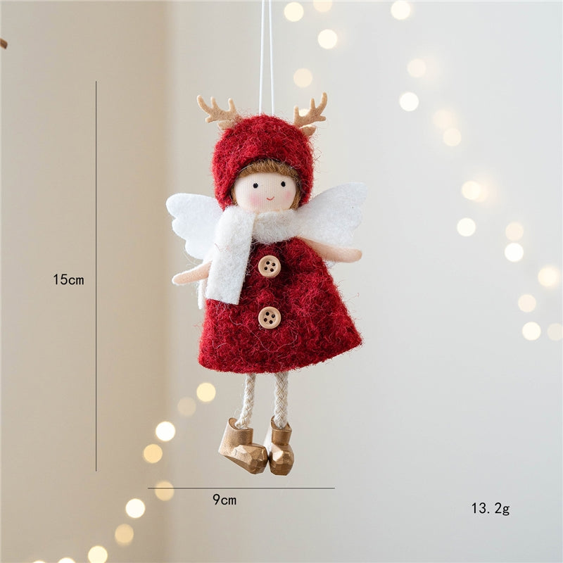 Christmas Angel Deer Antler Girl Pendant