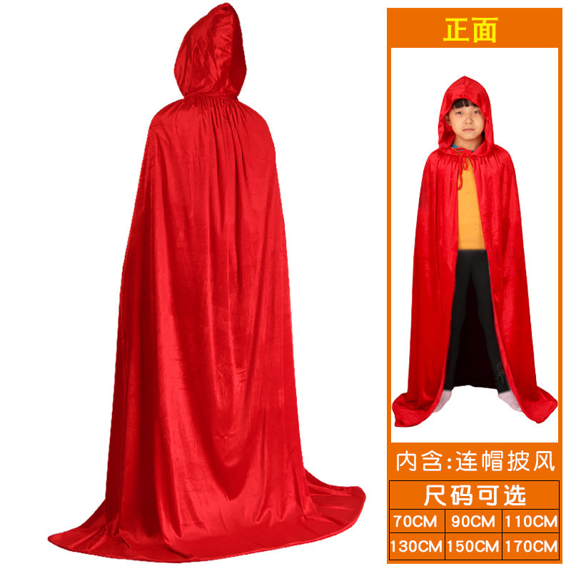 Wholesale Velvet Halloween Cloak For Kids Adults Vampire Reaper Costume