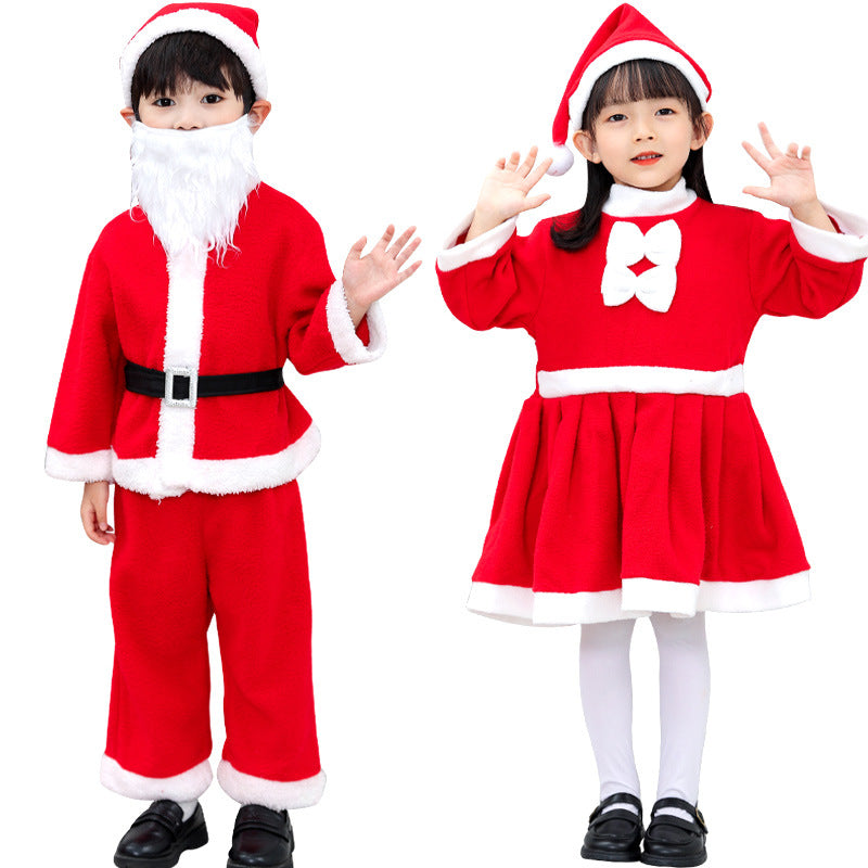Christmas Costume Santa Claus Kids Outfit Performance Wear Wholesale