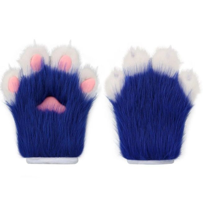 Fursuit Parts Plush Cat Paw Fox Gloves Cosplay Resin Nails In Stock
