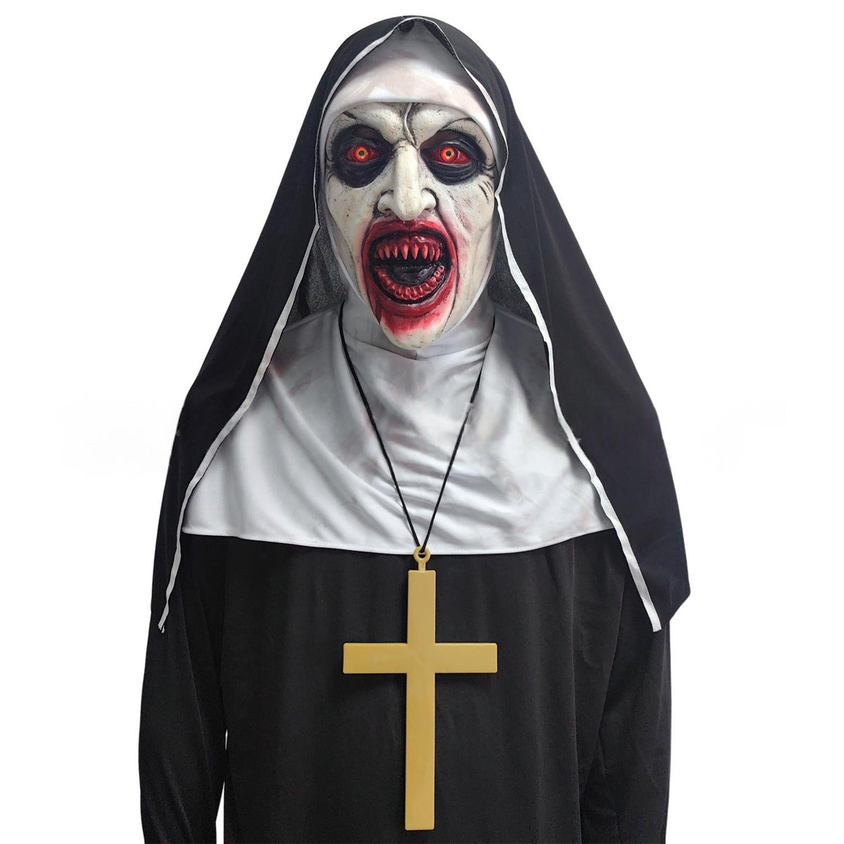 Halloween Scary Nun Mask Latex Headgear