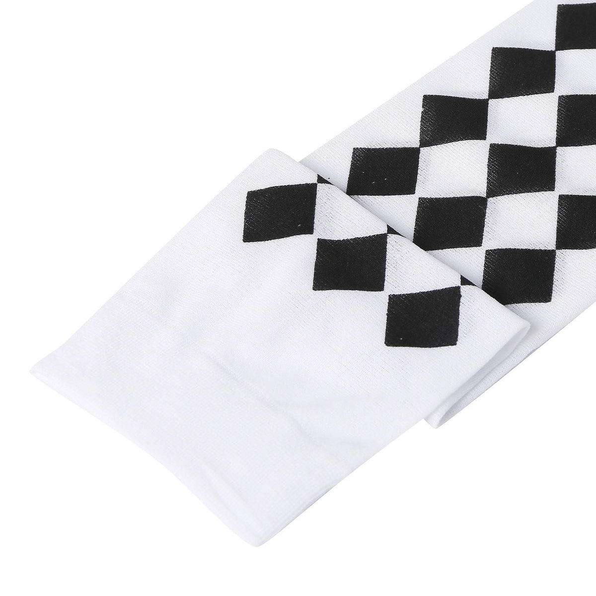 Black Checkered Striped Halloween Socks Clown Stockings