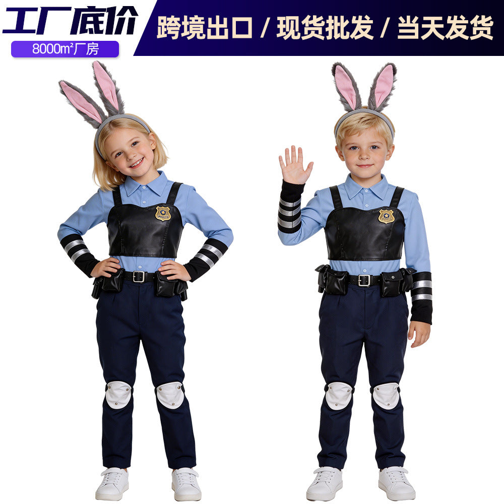 Judy Hopps Cosplay Costume For Kids With Headband
