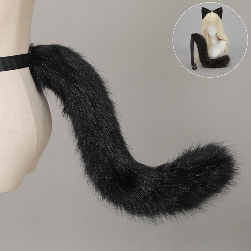 Halloween Cat Ears Tail Set Cosplay Props Handmade