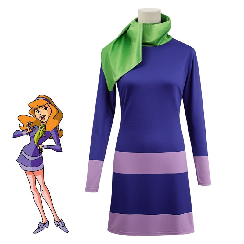 Scooby Doo Cosplay Dress Velma Daphne Halloween Costume