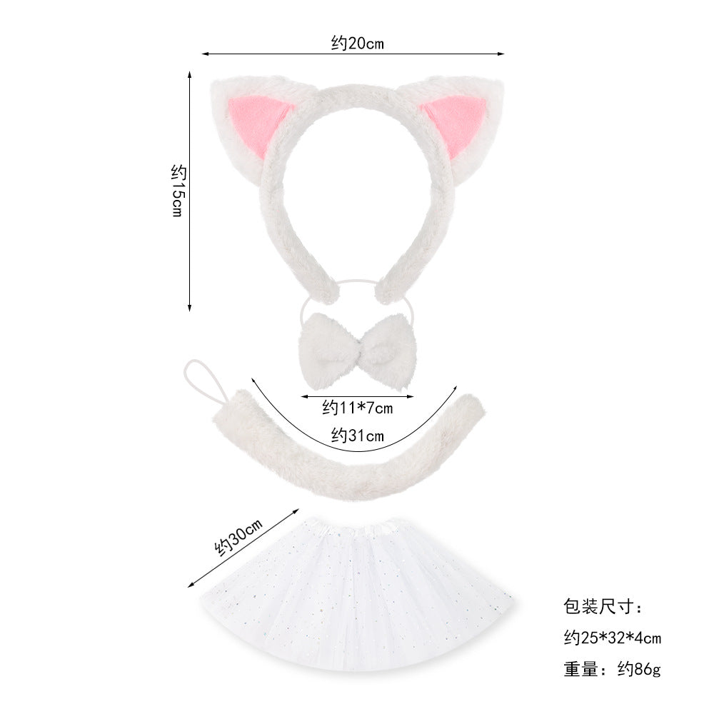 Halloween Animal Headband Cat Ears Fluffy Hair Band