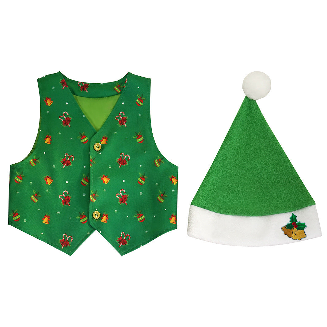 Children's Christmas Elf Costume For Stage Performance