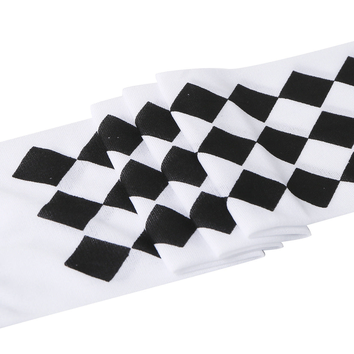 Black Checkered Striped Halloween Socks Clown Stockings