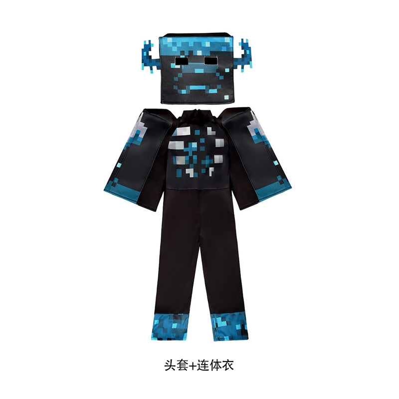 Minecraft Steve Cosplay Costume For Kids Halloween Stage Performance