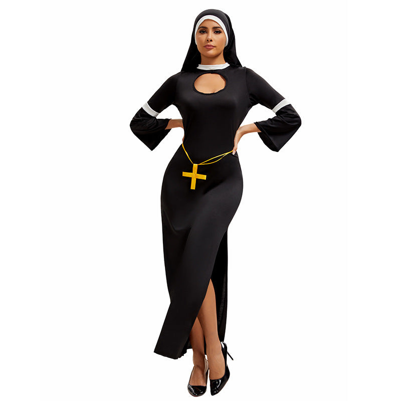 Halloween Costume Nun Uniform Cosplay Role Play