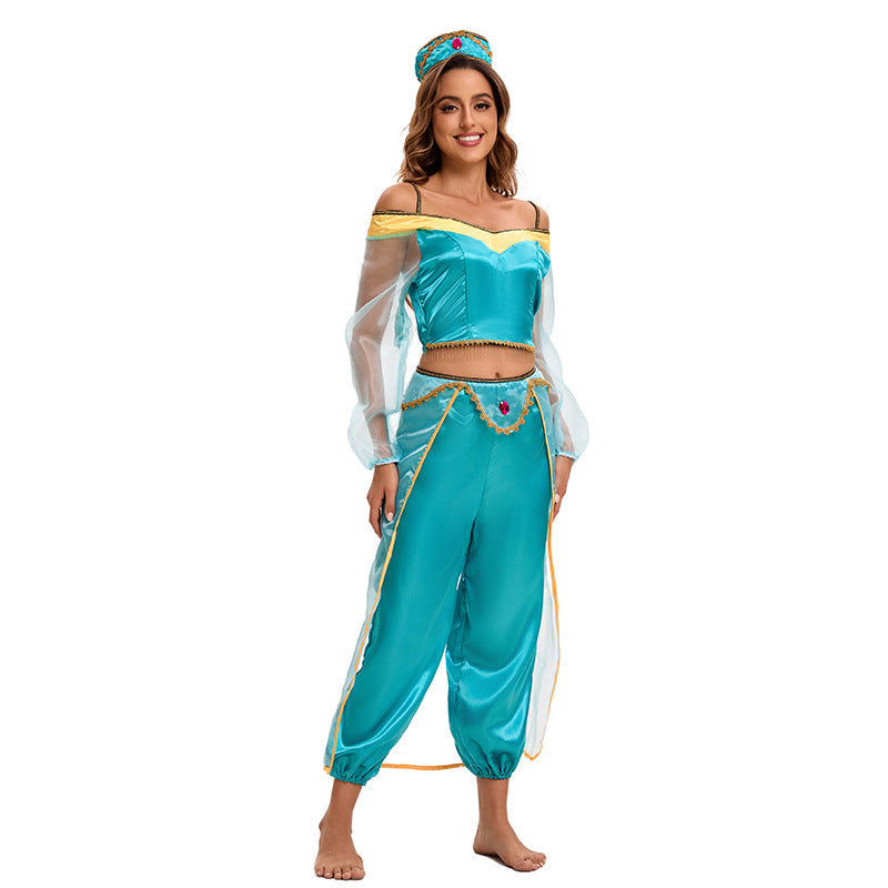 Aladdin Jasmine Princess Costume Halloween Cosplay