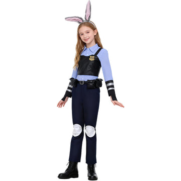 Judy Hopps Cosplay Costume For Kids With Headband