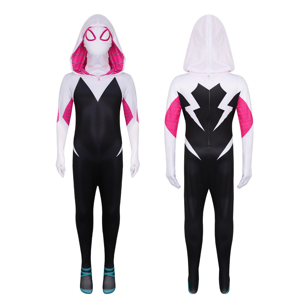 Spider-Gwen Cosplay Suit For Kids And Adults