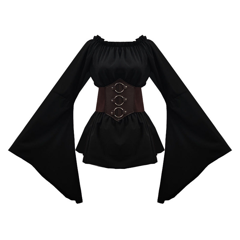 Renaissance Pirate Shirt Women's Medieval Costume Halloween Stage Performance