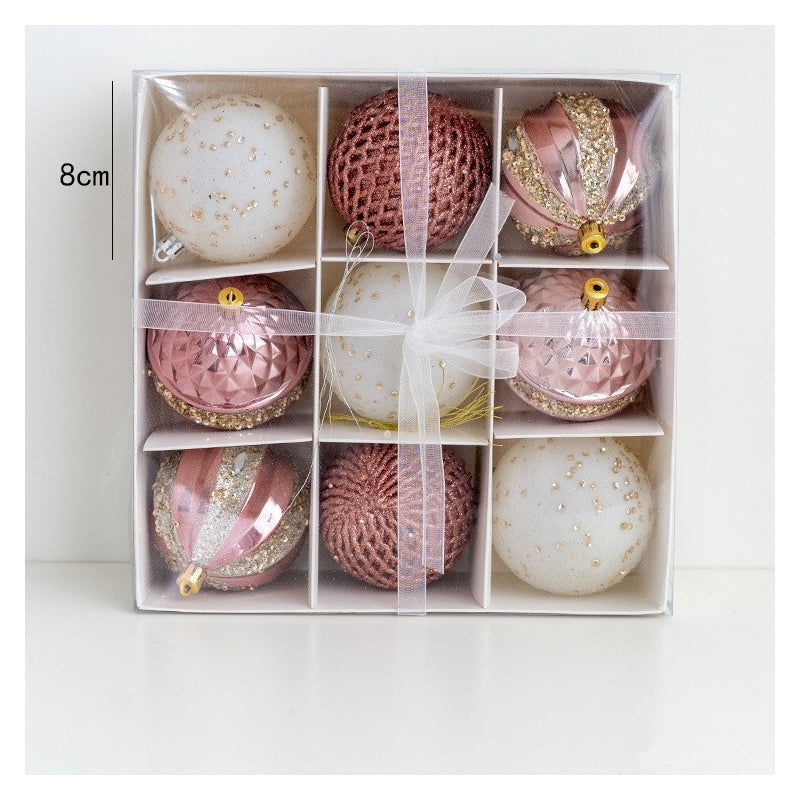 8Cm Painted Christmas Ball Ornament