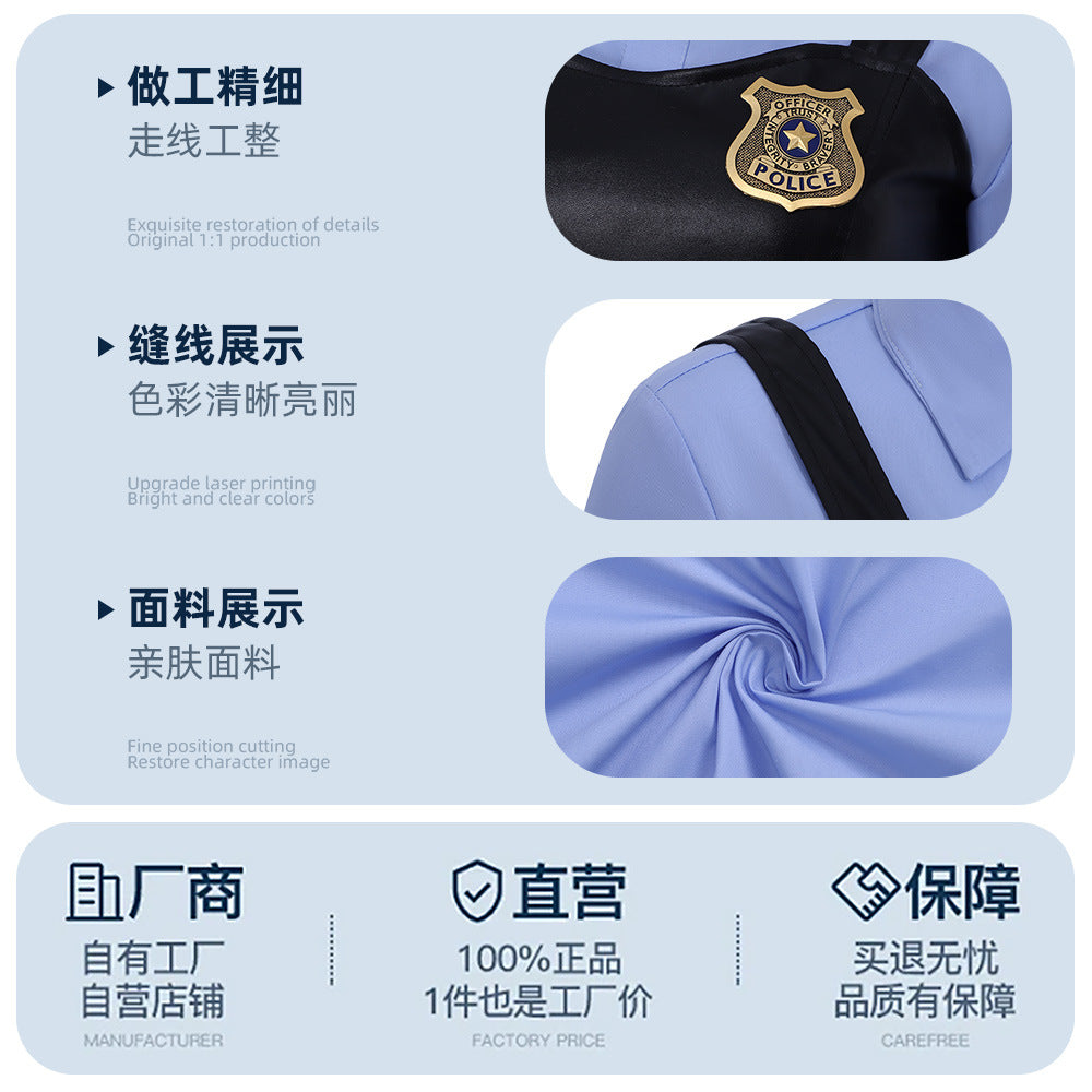 Judy Hopps Cosplay Costume For Kids With Headband