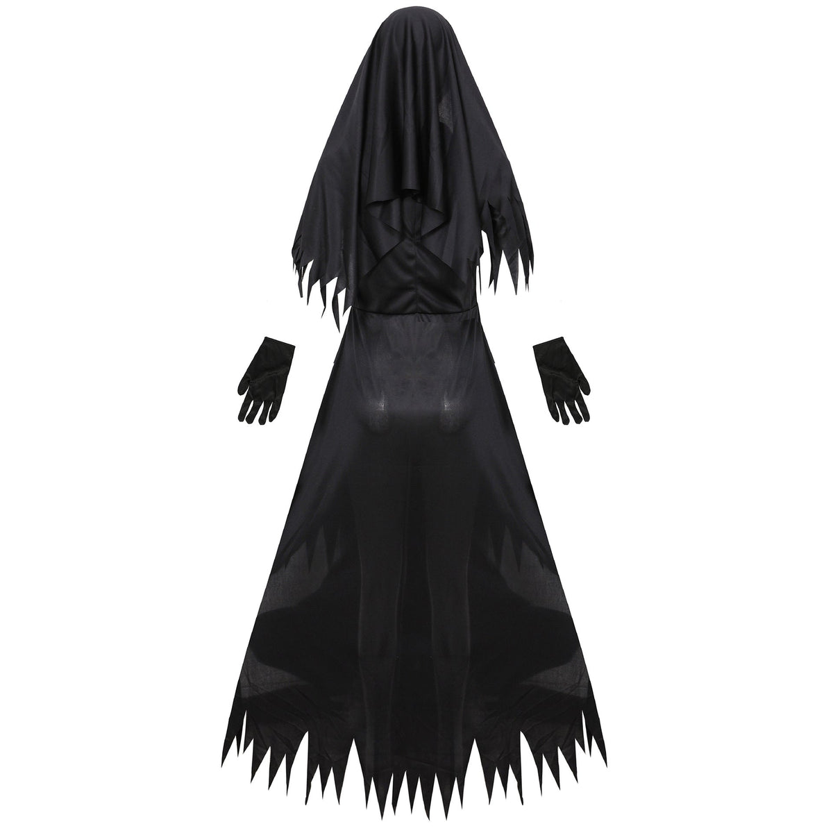 S-XXXL Zombie Nun Costume Halloween Cosplay Vampire Demon Outfit