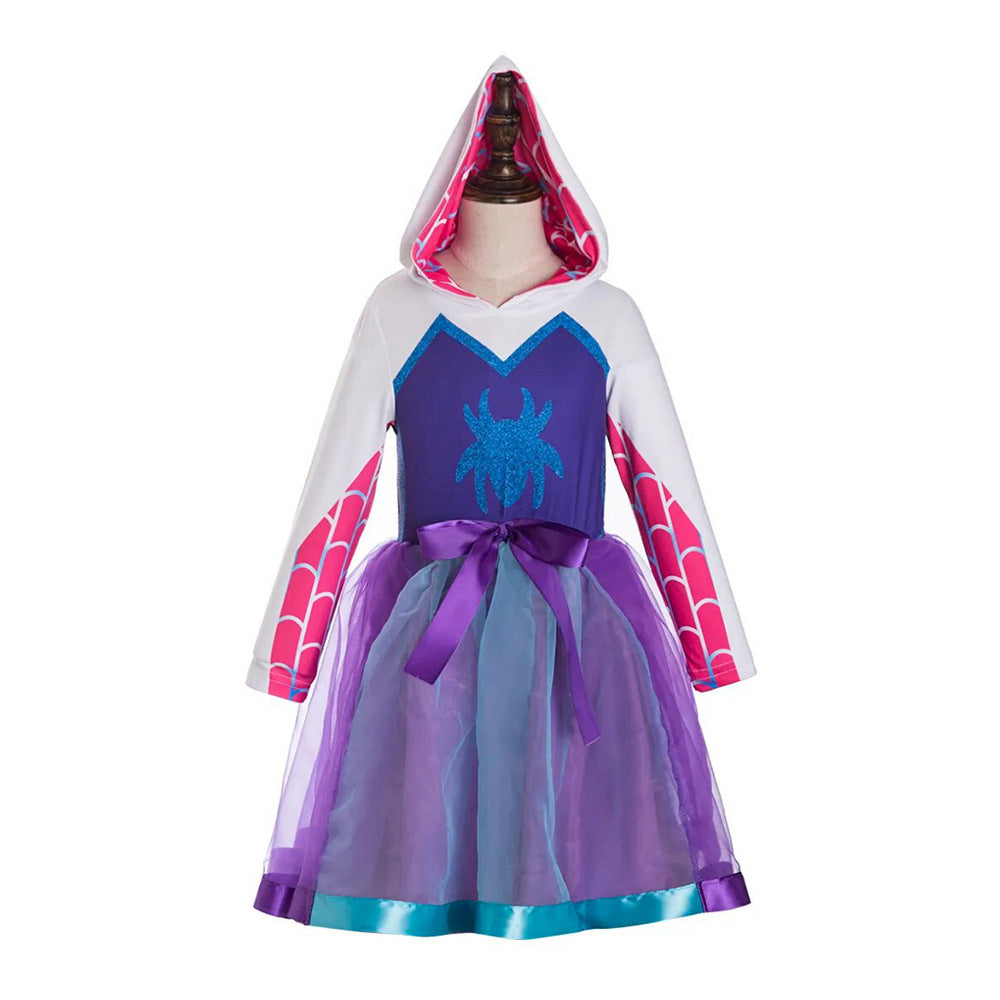 Spider-Gwen Cosplay Suit For Kids And Adults
