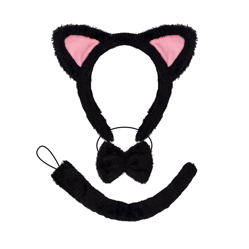 Halloween Animal Headband Cat Ears Fluffy Hair Band