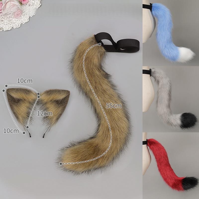 Halloween Cat Ears Tail Set Cosplay Props Handmade