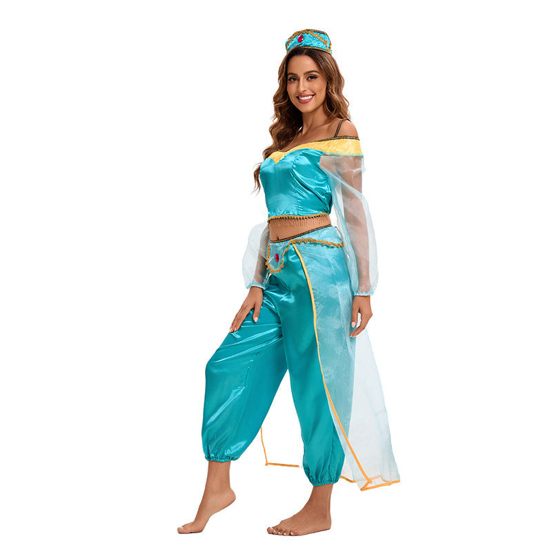 Aladdin Jasmine Princess Costume Halloween Cosplay