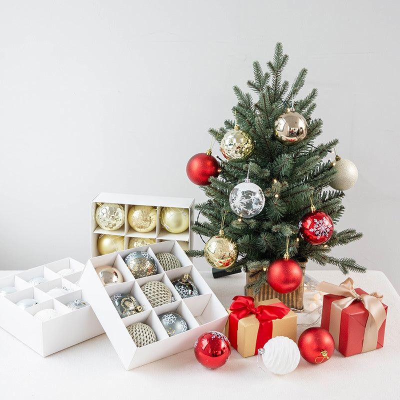 8Cm Painted Christmas Ball Ornament
