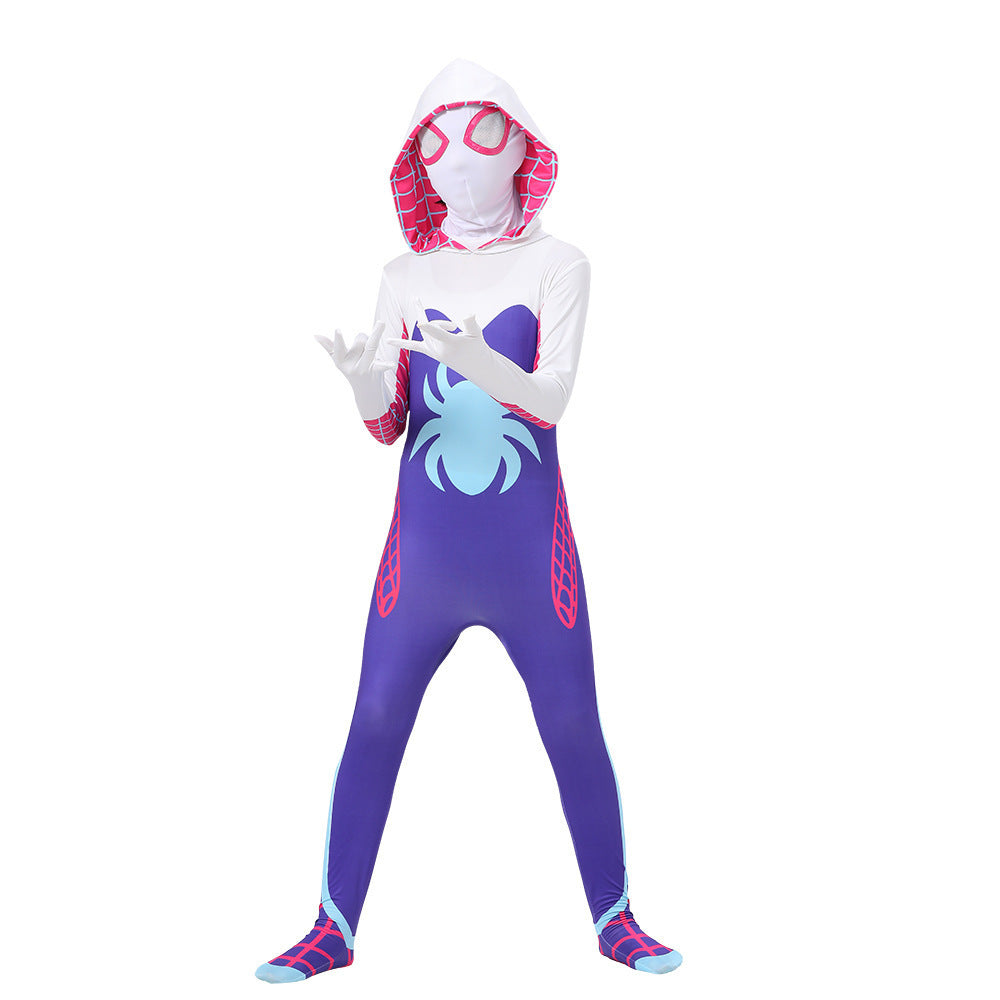 Spider-Gwen Cosplay Suit For Kids And Adults